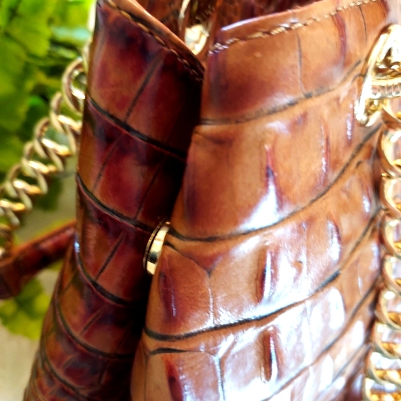 Brahmin Melbourne Debra Croc Embossed Satchel: NWT & Dustbag. - Picture 5 of 15